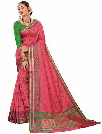 MGC Silk Pink Color Saree SP131