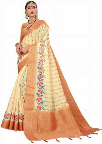 MGC Cotton Beige Color Saree SP132