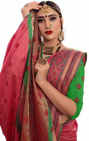 MGC Silk Pink Color Saree SP131