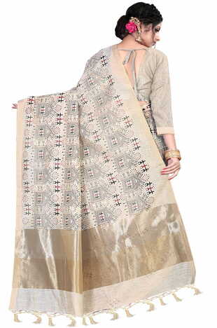 MGC Linen Multi Color Saree SP47