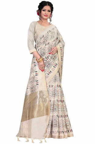 MGC Linen Multi Color Saree SP47