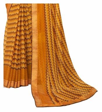 MGC Chiffon Multi Colour saree with blouse piece SP284