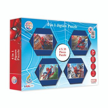 MGC Ratna's 4 in 1 Disney Jigsaw Puzzle 140 Pieces for Kids. 4 Jigsaw Puzzles 35 Pieces Each (Spiderman)