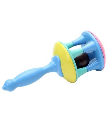 MGC Ratna's Musical Ding Dong Rattle Toy Multicolour for Toddlers, New Born Babies, Non Toxic