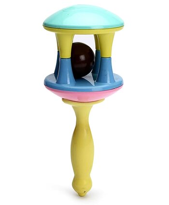 MGC Ratna's Musical Ding Dong Rattle Toy Multicolour for Toddlers, New Born Babies, Non Toxic