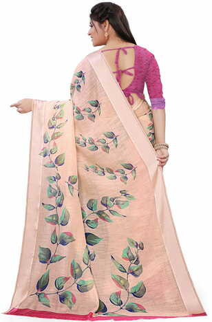 MGC Linen Off White Color Saree SP109