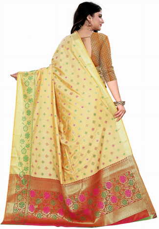 MGC Silk Beige Color Saree SP104