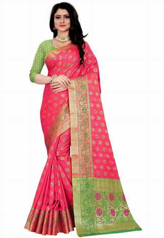 MGC Silk Pink Color Saree SP103