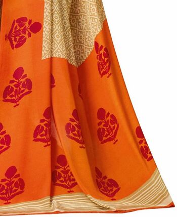 MGC Crepe Mulitcolor colour saree with blouse piece SP1004