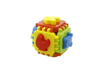 MGC Ratna's Educational Nursery Cube for Kids. 6 Animal Moulds with Interlocking Cube
