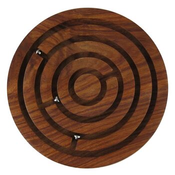 MGC Ratna's Modern Artisan 6" Inches Wooden Labyrinth Board Game Ball in a Maze Puzzle Toys - Indoor Puzzle Game Gifts for Young Adults