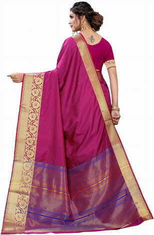 MGC Silk Purple colour saree with blouse piece SP689