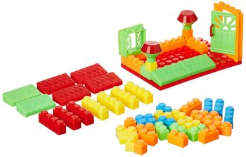 MGC Ratnas Construction Colourz Home Junior Colorful Interlocking Blocks For Kids To Build Their Own Little Home