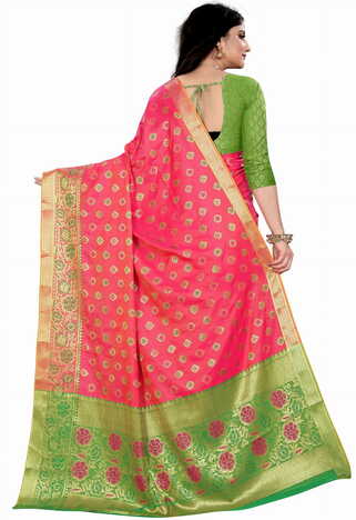 MGC Silk Pink Color Saree SP103