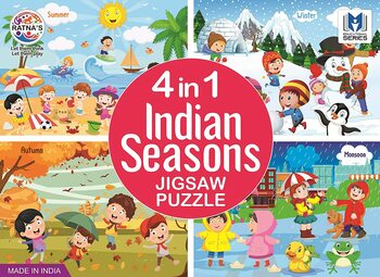 MGC Ratna's 4 in 1 Indian Seasons Jigsaw Puzzle for Kids. 4 Jigsaw Puzzles 35 Pieces Each