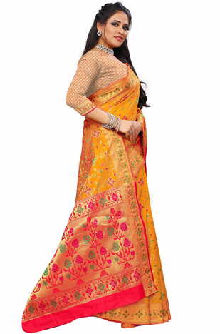 MGC Silk Mustard Color Saree SP94