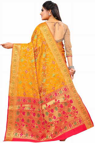 MGC Silk Mustard Color Saree SP94