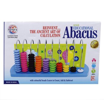 "MGC Ratnas Educational Abacus Senior for Kids to Count, add & Subtract with Colourful Beads "