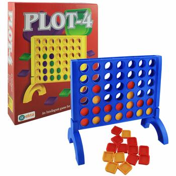 MGC Ratna's Plot-4 Board Game Family Game, Multi Color