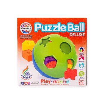 MGC Ratna's Educational Puzzle Ball for Kids 2 in 1. Let Them Learn time with Shapes.