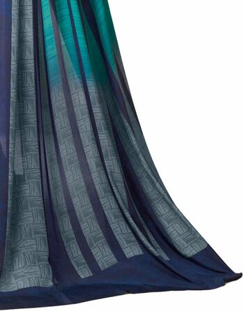 MGC Crepe Navy Green colour saree with blouse piece SP998