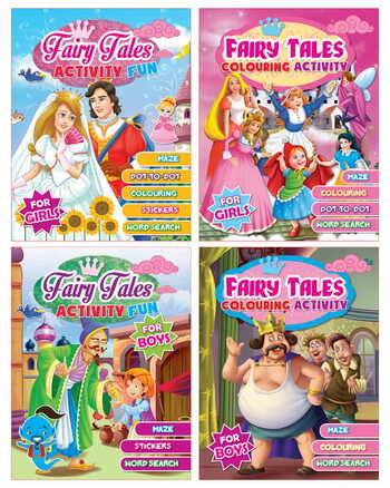 Fairy Tales Activity Books for Boys and Girls Pack