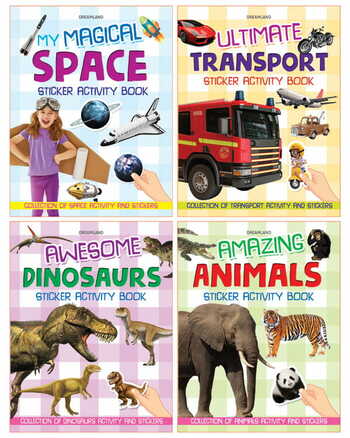 Sticker Activity Books- A pack of 4 titles