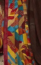 MGC Daani Georgette Brown colour saree with blouse piece SP826