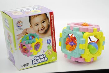 MGC Ratna's Cubic Rattle for Infants.Rattle's Help Your Child Develop Visual Skills, Hand Eye Coordination and Cognitive Skills