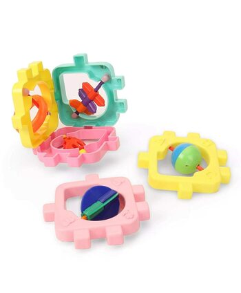 MGC Ratna's Cubic Rattle for Infants.Rattle's Help Your Child Develop Visual Skills, Hand Eye Coordination and Cognitive Skills