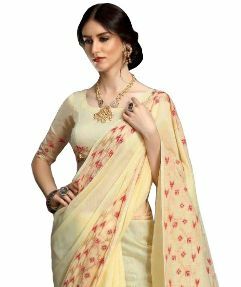 MGC Linen Beige Color Saree SP74