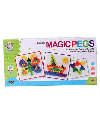 MGC Ratna's Magic pegs for Kids to Create Their own World Out of pegs Given and Create Different Designs (Small)