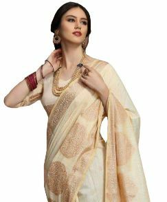 MGC Linen Beige Color Saree SP72