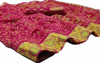 MGC Cotton Pink colour saree with blouse piece SP648