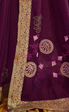MGC Chanderi Silk Pink  colour saree with blouse piece SP835