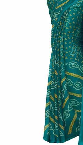 Chiffon Green Color Saree With Blouse Piece by MGC