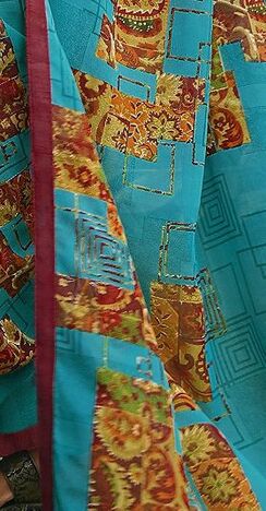 MGC Daani Georgette Sky Blue colour saree with blouse piece SP832