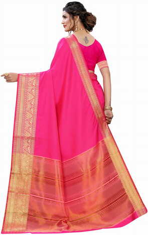 MGC Silk Pink colour saree with blouse piece SP692