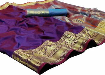 MGC Silk Purple colour saree with blouse piece SP693