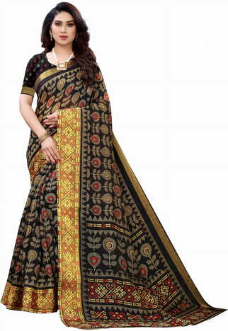 MGC Cotton Multi colour saree with blouse piece SP645