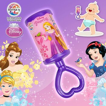 MGC Ratna's Disney Baby Rattle with Sweet and Melodious Sound for Infants Safe & Non Toxic (Disney Princess)