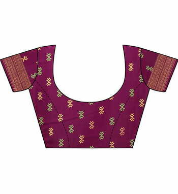 MGC Cotton Purple colour saree with blouse piece SP644