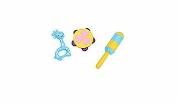 MGC Ratna's Strategy ZUNZUNA Musical Rattle for Infants Kids, 3 Piece Set, Toddlers Game
