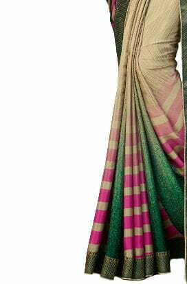 MGC Crepe Multicolor colour saree with blouse piece SP953