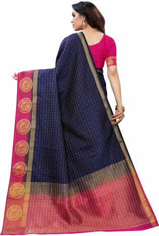 MGC Silk Multi colour saree with blouse piece SP698