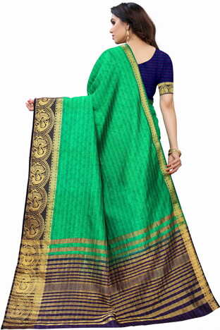 MGC Silk Green colour saree with blouse piece SP699