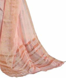 MGC Linen Peach Color Saree SP70