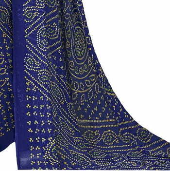 MGC Chiffon Blue colour saree with blouse piece SP862