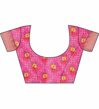 MGC Banarasi Linen Pink coloue sarees with blouse piece SP344