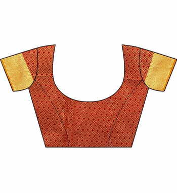 MGC Patola Silk Mustard Colour saree with blouse piece SP334